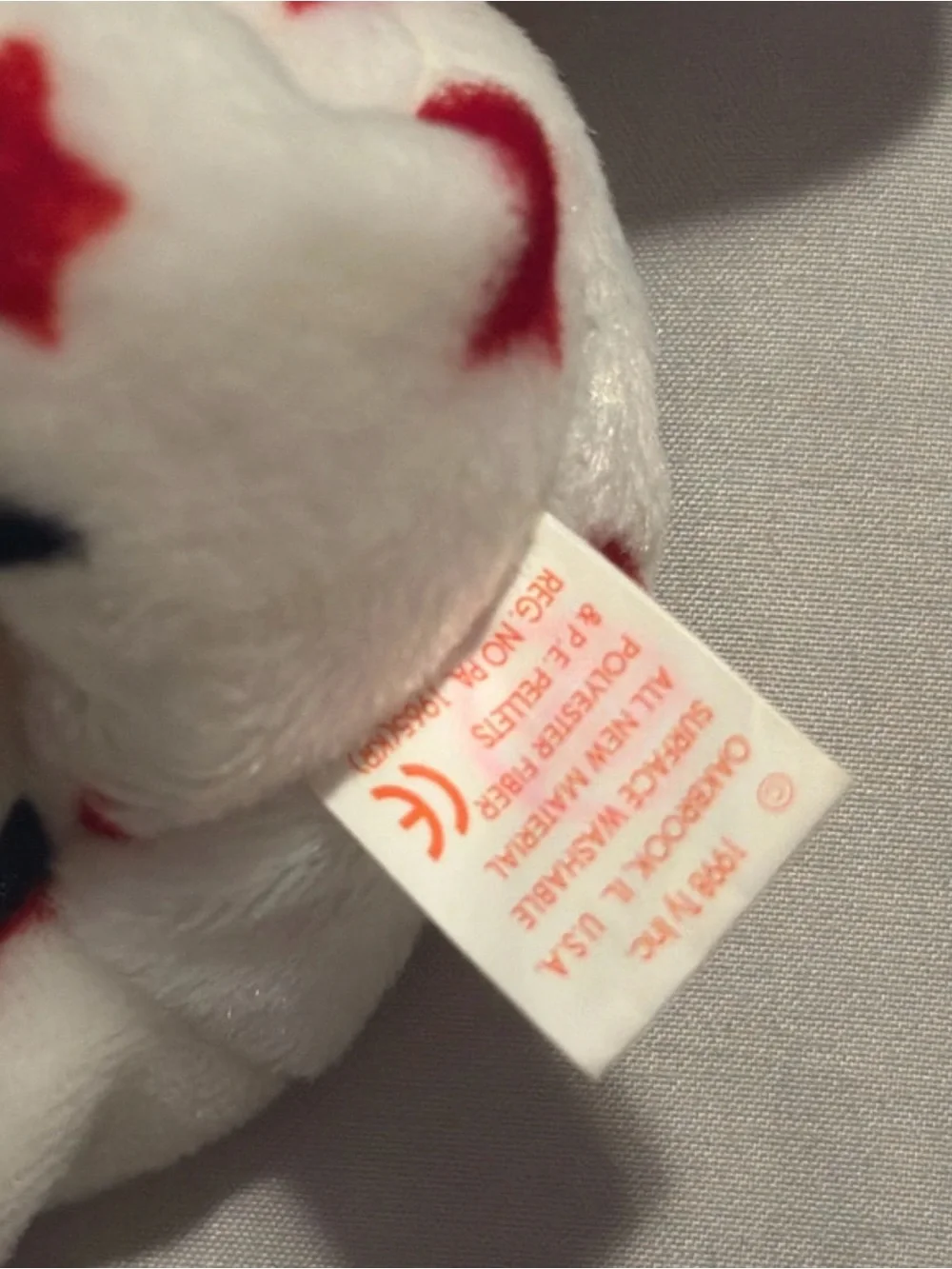 Ty American Star Plush Bear - Red, White, Blue Vintage 1998